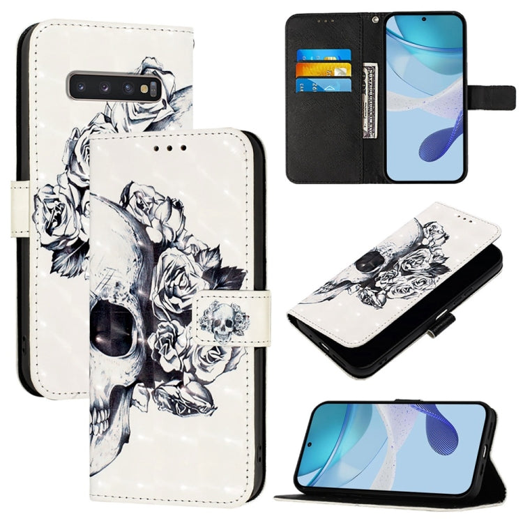 3D Painting Horizontal Flip Leather Phone Case, For Samsung Galaxy S10e, For Samsung Galaxy S10+, For Samsung Galaxy S10