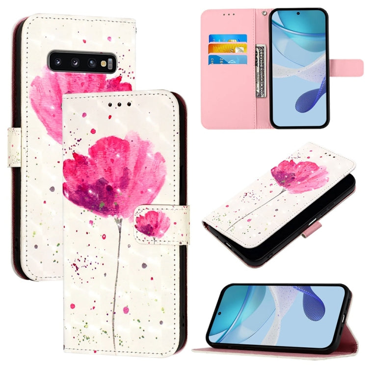 3D Painting Horizontal Flip Leather Phone Case, For Samsung Galaxy S10e, For Samsung Galaxy S10+, For Samsung Galaxy S10