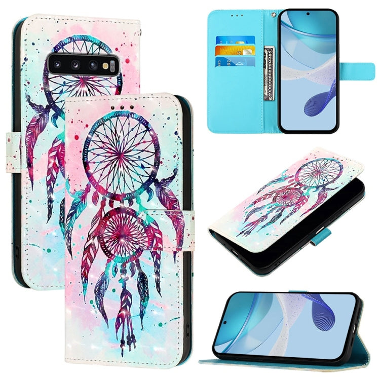 3D Painting Horizontal Flip Leather Phone Case, For Samsung Galaxy S10e, For Samsung Galaxy S10+, For Samsung Galaxy S10