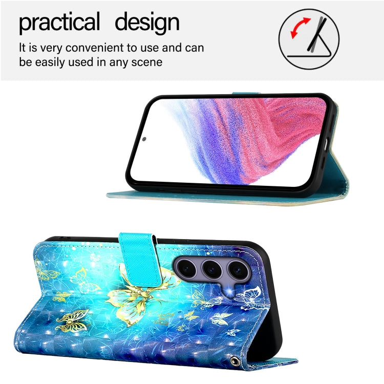 3D Painting Horizontal Flip Leather Phone Case, For Samsung Galaxy S25 5G, For Samsung Galaxy S25+ 5G, For Samsung Galaxy S25 Ultra 5G, For Samsung Galaxy S24 FE 5G