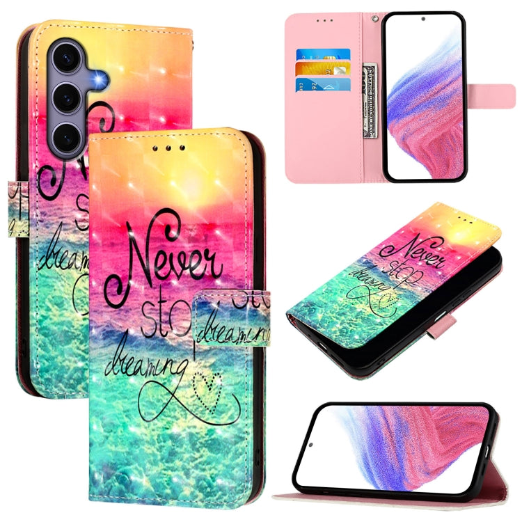 3D Painting Horizontal Flip Leather Phone Case, For Samsung Galaxy S25 5G, For Samsung Galaxy S25+ 5G, For Samsung Galaxy S25 Ultra 5G, For Samsung Galaxy S24 FE 5G