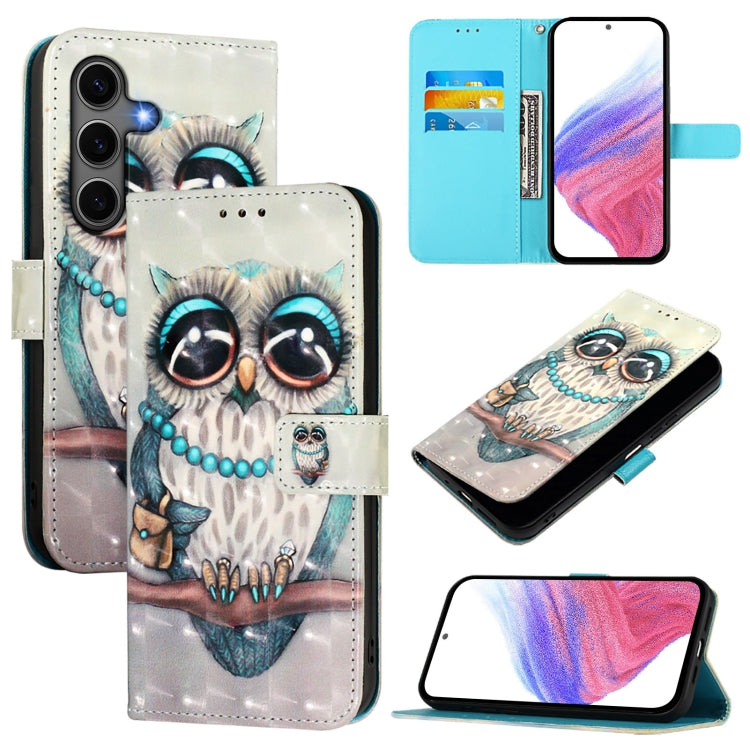 3D Painting Horizontal Flip Leather Phone Case, For Samsung Galaxy S25 5G, For Samsung Galaxy S25+ 5G, For Samsung Galaxy S25 Ultra 5G, For Samsung Galaxy S24 FE 5G