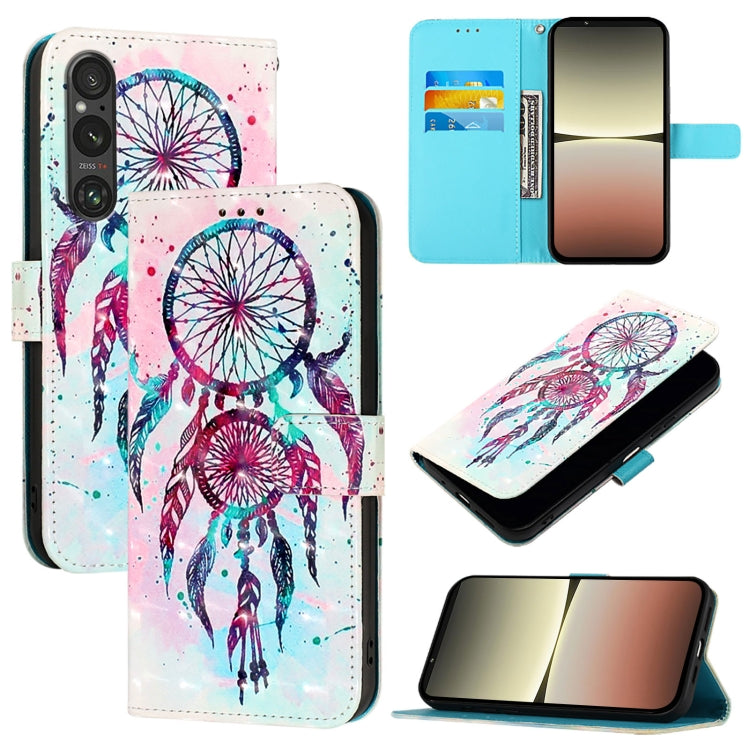 3D Painting Horizontal Flip Leather Phone Case, For Sony Xperia 1 V, For Sony Xperia 10 V, For Sony Xperia 5 IV, For Sony Xperia 10 IV