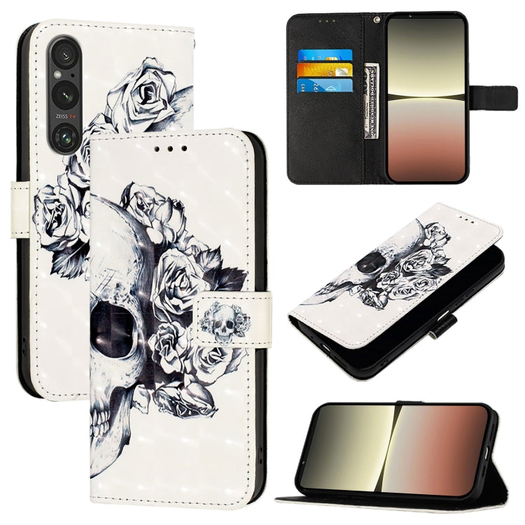 3D Painting Horizontal Flip Leather Phone Case, For Sony Xperia 1 V, For Sony Xperia 10 V, For Sony Xperia 5 IV, For Sony Xperia 10 IV