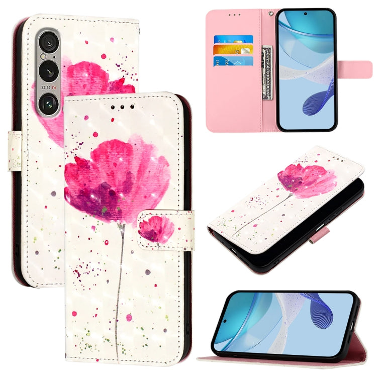 3D Painting Horizontal Flip Leather Phone Case, For Sony Xperia 10 VI, For Sony Xperia 1 VI, For Sony Xperia 5 VI, For Sony Xperia 5 V