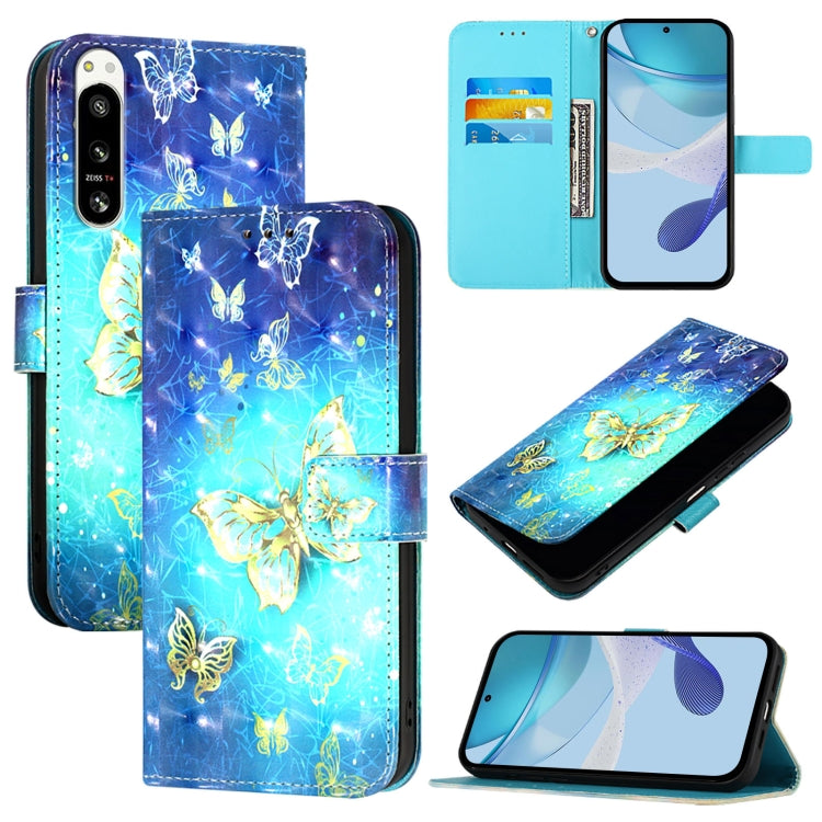 3D Painting Horizontal Flip Leather Phone Case, For Sony Xperia 1 V, For Sony Xperia 10 V, For Sony Xperia 5 IV, For Sony Xperia 10 IV