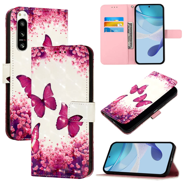 3D Painting Horizontal Flip Leather Phone Case, For Sony Xperia 1 V, For Sony Xperia 10 V, For Sony Xperia 5 IV, For Sony Xperia 10 IV