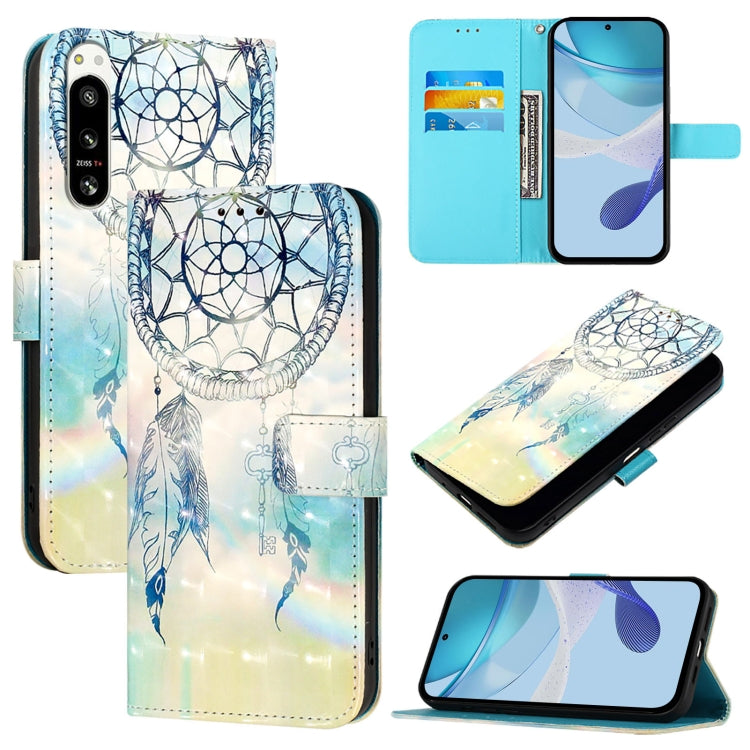 3D Painting Horizontal Flip Leather Phone Case, For Sony Xperia 1 V, For Sony Xperia 10 V, For Sony Xperia 5 IV, For Sony Xperia 10 IV