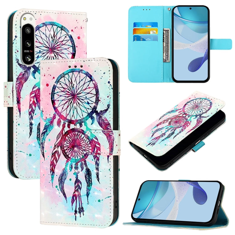 3D Painting Horizontal Flip Leather Phone Case, For Sony Xperia 1 V, For Sony Xperia 10 V, For Sony Xperia 5 IV, For Sony Xperia 10 IV