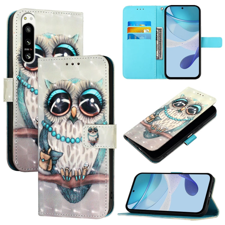 3D Painting Horizontal Flip Leather Phone Case, For Sony Xperia 1 V, For Sony Xperia 10 V, For Sony Xperia 5 IV, For Sony Xperia 10 IV