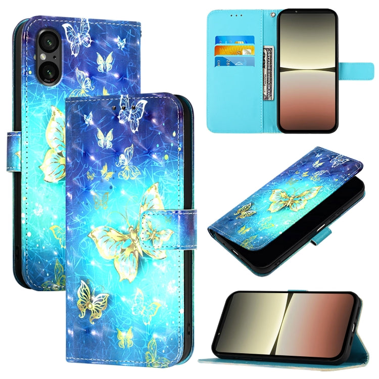 3D Painting Horizontal Flip Leather Phone Case, For Sony Xperia 10 VI, For Sony Xperia 1 VI, For Sony Xperia 5 VI, For Sony Xperia 5 V