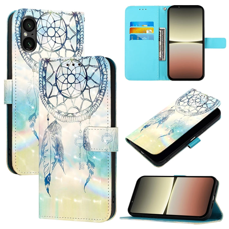 3D Painting Horizontal Flip Leather Phone Case, For Sony Xperia 10 VI, For Sony Xperia 1 VI, For Sony Xperia 5 VI, For Sony Xperia 5 V