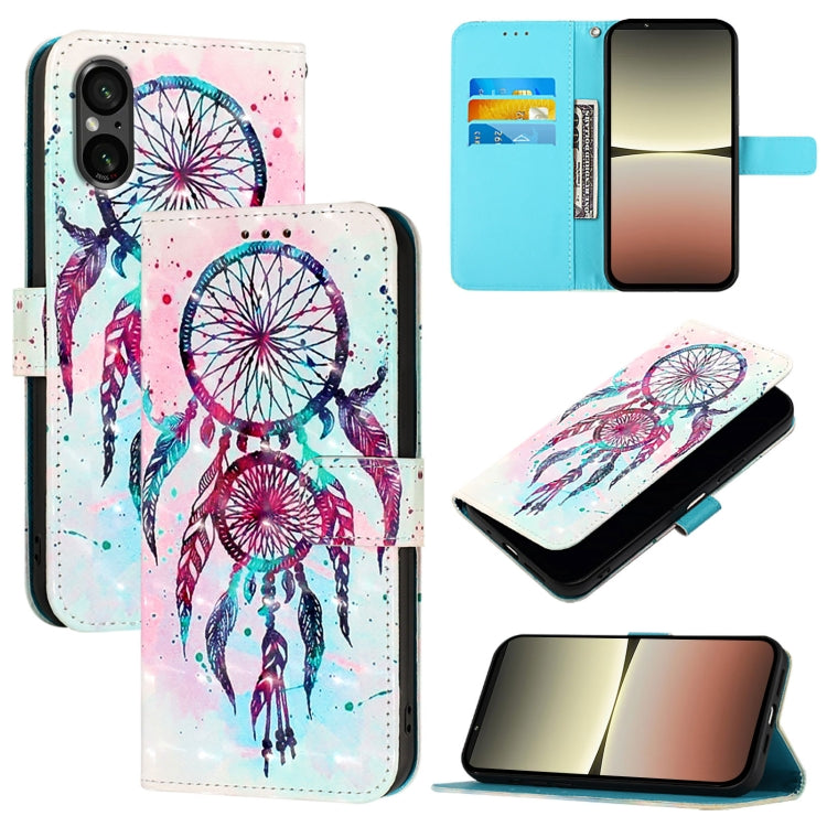 3D Painting Horizontal Flip Leather Phone Case, For Sony Xperia 10 VI, For Sony Xperia 1 VI, For Sony Xperia 5 VI, For Sony Xperia 5 V