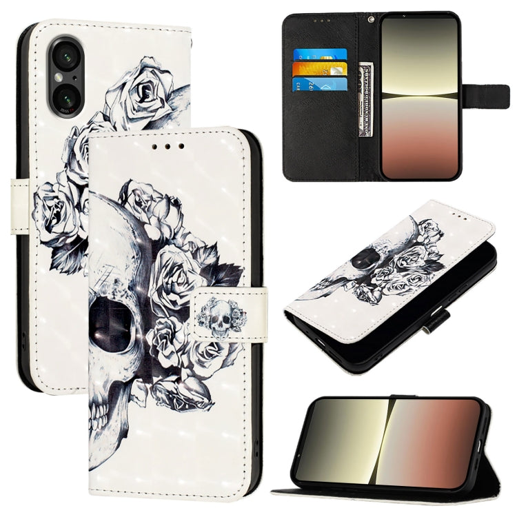 3D Painting Horizontal Flip Leather Phone Case, For Sony Xperia 10 VI, For Sony Xperia 1 VI, For Sony Xperia 5 VI, For Sony Xperia 5 V