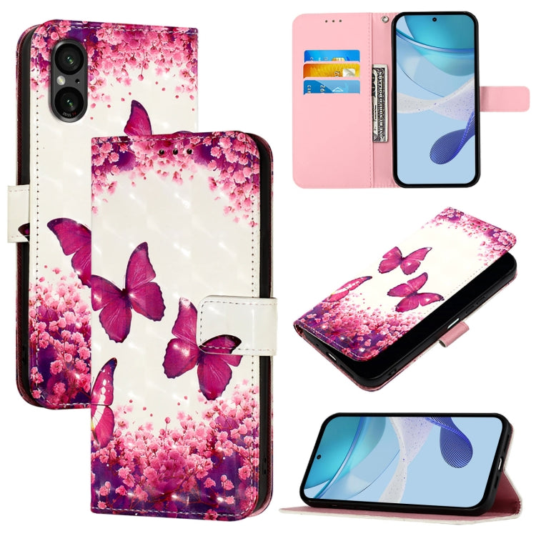 3D Painting Horizontal Flip Leather Phone Case, For Sony Xperia 10 VI, For Sony Xperia 1 VI, For Sony Xperia 5 VI, For Sony Xperia 5 V