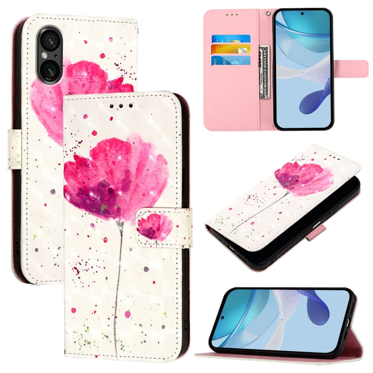 3D Painting Horizontal Flip Leather Phone Case, For Sony Xperia 10 VI, For Sony Xperia 1 VI, For Sony Xperia 5 VI, For Sony Xperia 5 V