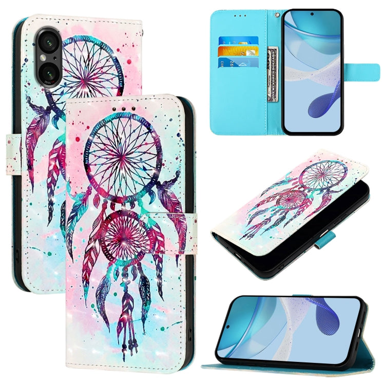 3D Painting Horizontal Flip Leather Phone Case, For Sony Xperia 10 VI, For Sony Xperia 1 VI, For Sony Xperia 5 VI, For Sony Xperia 5 V