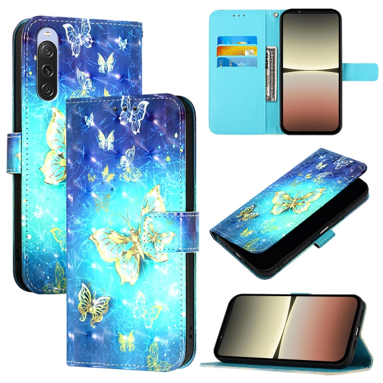 3D Painting Horizontal Flip Leather Phone Case, For Sony Xperia 1 V, For Sony Xperia 10 V, For Sony Xperia 5 IV, For Sony Xperia 10 IV