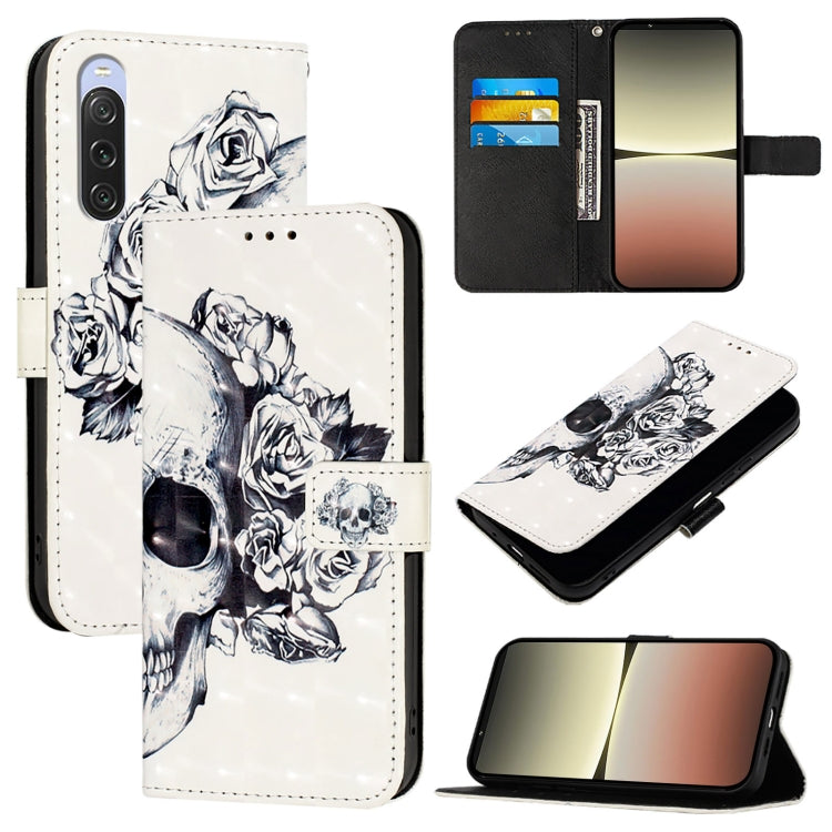 3D Painting Horizontal Flip Leather Phone Case, For Sony Xperia 1 V, For Sony Xperia 10 V, For Sony Xperia 5 IV, For Sony Xperia 10 IV