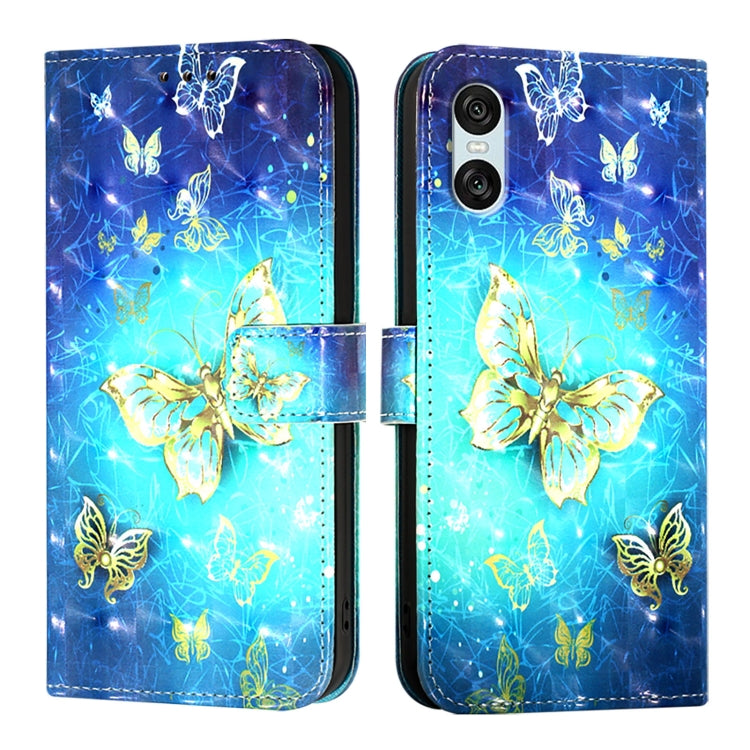 3D Painting Horizontal Flip Leather Phone Case, For Sony Xperia 10 VI, For Sony Xperia 1 VI, For Sony Xperia 5 VI, For Sony Xperia 5 V