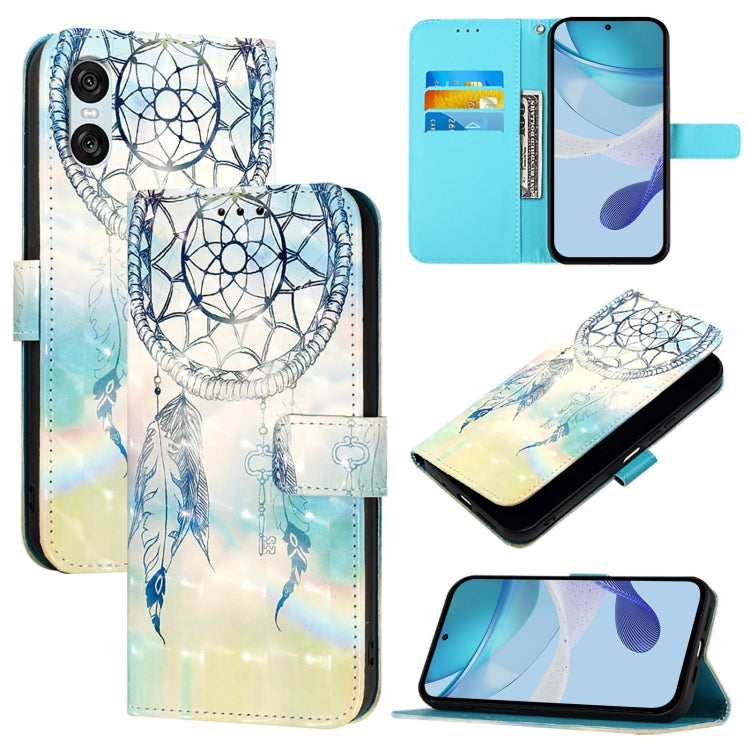 3D Painting Horizontal Flip Leather Phone Case, For Sony Xperia 10 VI, For Sony Xperia 1 VI, For Sony Xperia 5 VI, For Sony Xperia 5 V