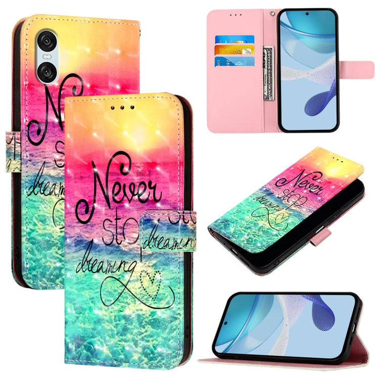 3D Painting Horizontal Flip Leather Phone Case, For Sony Xperia 10 VI, For Sony Xperia 1 VI, For Sony Xperia 5 VI, For Sony Xperia 5 V