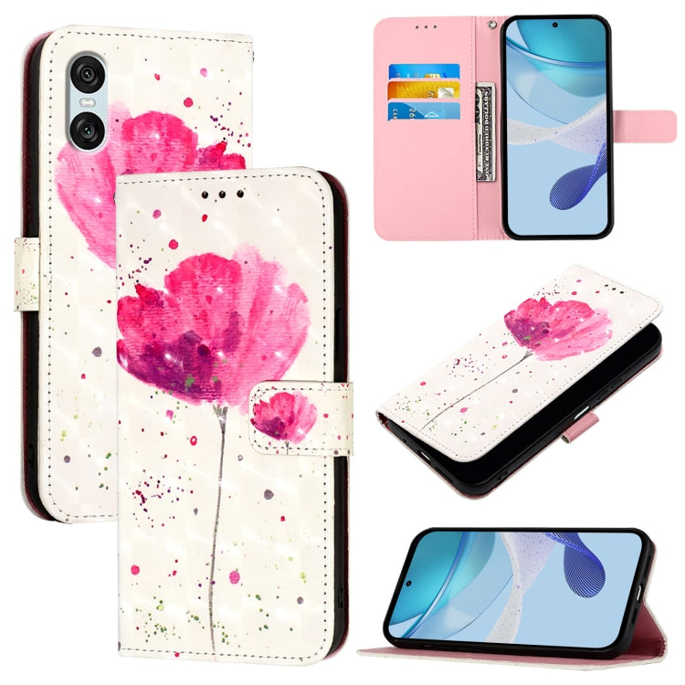 3D Painting Horizontal Flip Leather Phone Case, For Sony Xperia 10 VI, For Sony Xperia 1 VI, For Sony Xperia 5 VI, For Sony Xperia 5 V