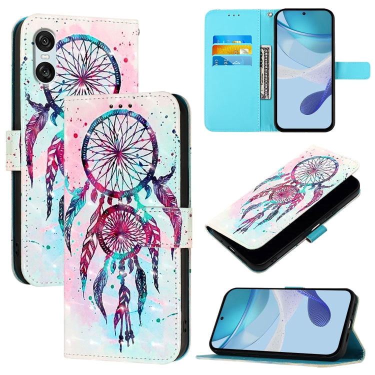 3D Painting Horizontal Flip Leather Phone Case, For Sony Xperia 10 VI, For Sony Xperia 1 VI, For Sony Xperia 5 VI, For Sony Xperia 5 V