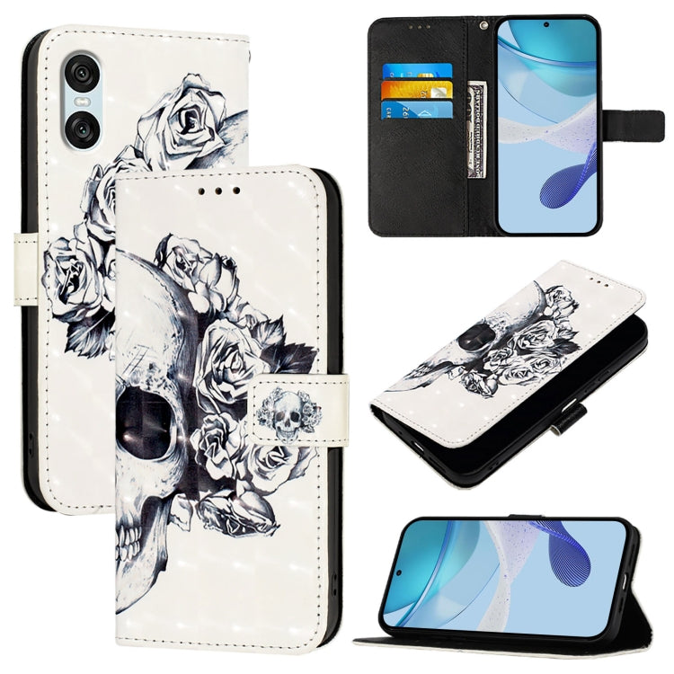 3D Painting Horizontal Flip Leather Phone Case, For Sony Xperia 10 VI, For Sony Xperia 1 VI, For Sony Xperia 5 VI, For Sony Xperia 5 V