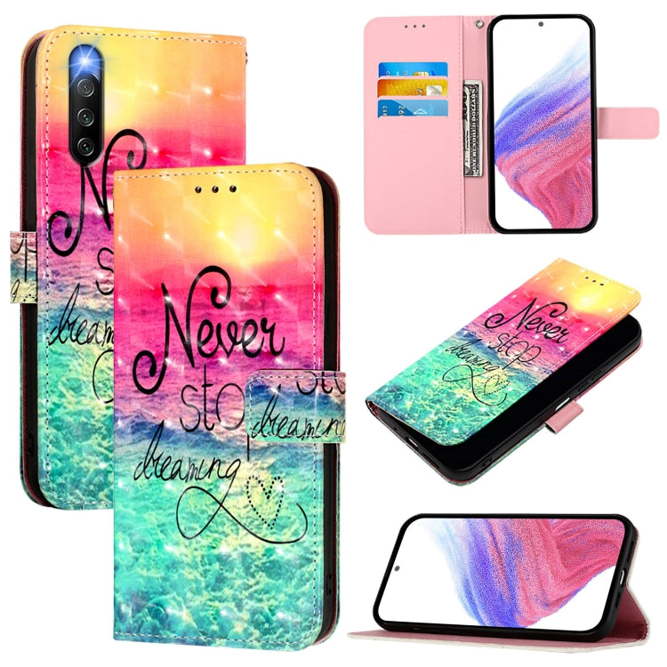 3D Painting Horizontal Flip Leather Phone Case, For Sony Xperia 1 V, For Sony Xperia 10 V, For Sony Xperia 5 IV, For Sony Xperia 10 IV