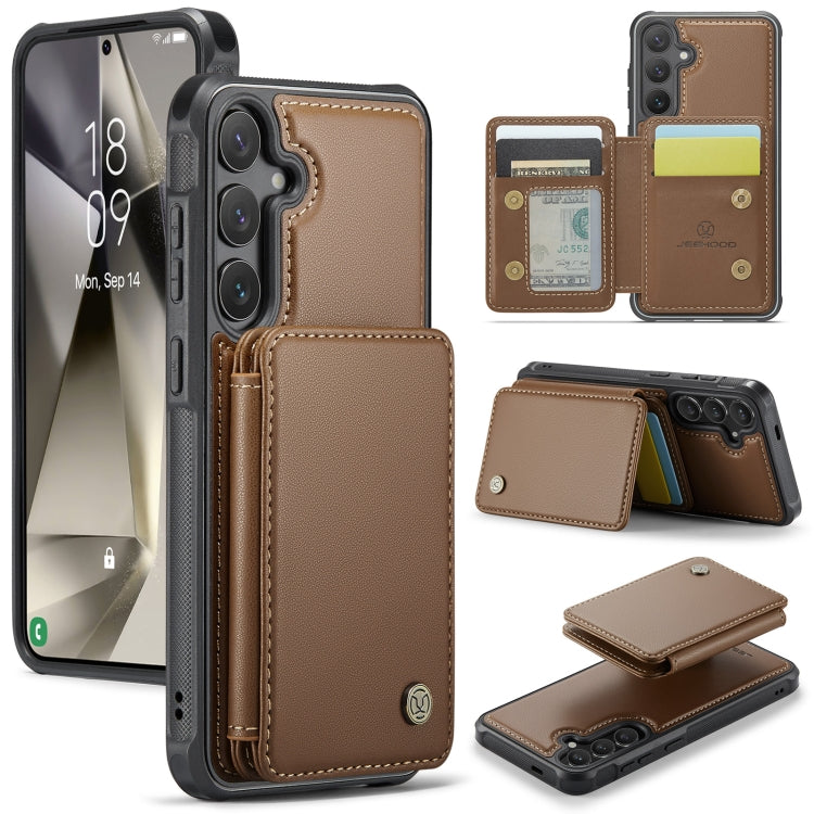 JEEHOOD J05 Business Magnetic Style RFID Leather Phone Case, For Samsung Galaxy S24 FE 5G, For Samsung Galaxy S24+ 5G, For Samsung Galaxy S24 5G, For Samsung Galaxy S23 FE 5G, For Samsung Galaxy S23 Ultra 5G, For Samsung Galaxy S20 FE