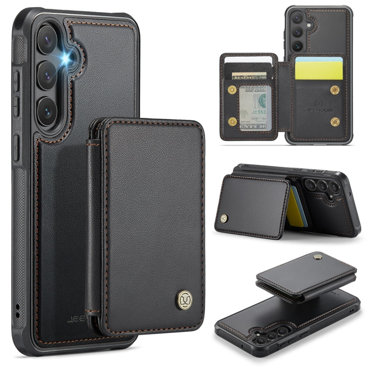 JEEHOOD J05 Business Magnetic Style RFID Leather Phone Case, For Samsung Galaxy S24 FE 5G, For Samsung Galaxy S24+ 5G, For Samsung Galaxy S24 5G, For Samsung Galaxy S23 FE 5G, For Samsung Galaxy S23 Ultra 5G, For Samsung Galaxy S20 FE