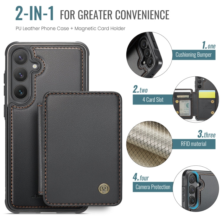 JEEHOOD J05 Business Magnetic Style RFID Leather Phone Case, For Samsung Galaxy S24 FE 5G, For Samsung Galaxy S24+ 5G, For Samsung Galaxy S24 5G, For Samsung Galaxy S23 FE 5G, For Samsung Galaxy S23 Ultra 5G, For Samsung Galaxy S20 FE