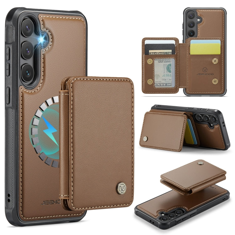 JEEHOOD J05 Business Magnetic Style RFID Leather Phone Case, For Samsung Galaxy S24 FE 5G, For Samsung Galaxy S24+ 5G, For Samsung Galaxy S24 5G, For Samsung Galaxy S23 FE 5G, For Samsung Galaxy S23 Ultra 5G, For Samsung Galaxy S20 FE