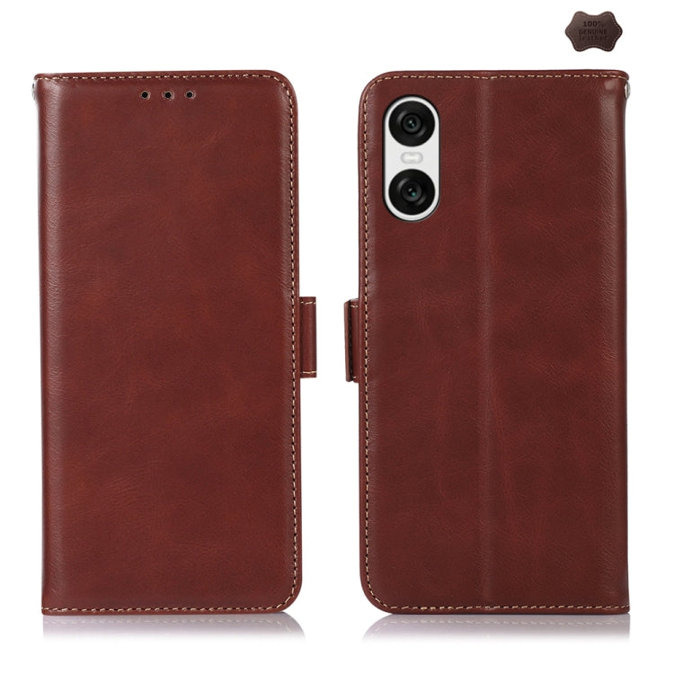 Magnetic Crazy Horse Texture Genuine Leather RFID Phone Case, For Sony Xperia 10 VI, For Sony Xperia 1 VI, For Sony Xperia 5 VI