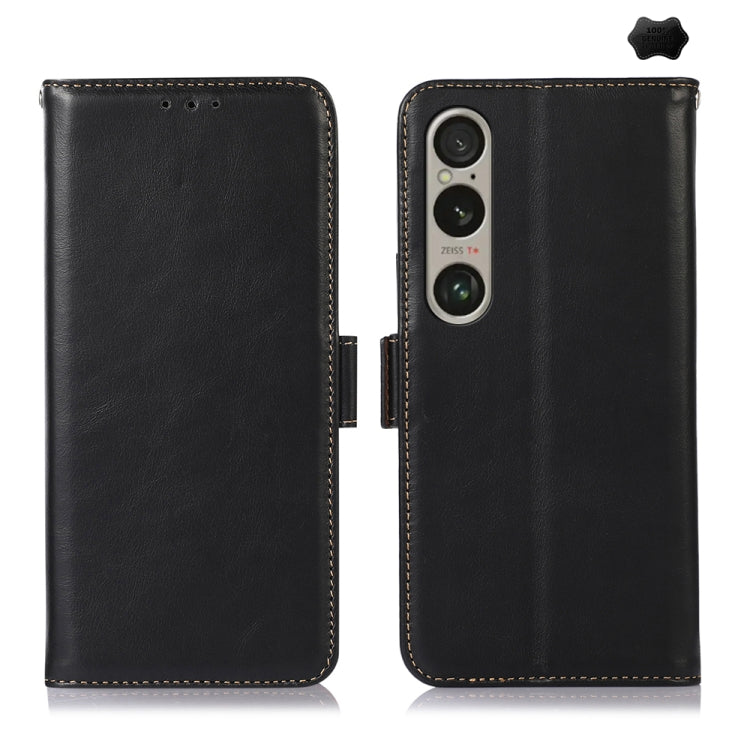 Magnetic Crazy Horse Texture Genuine Leather RFID Phone Case, For Sony Xperia 10 VI, For Sony Xperia 1 VI, For Sony Xperia 5 VI