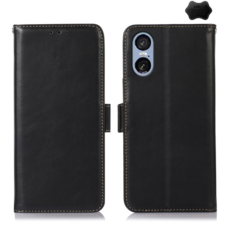 Magnetic Crazy Horse Texture Genuine Leather RFID Phone Case, For Sony Xperia 10 VI, For Sony Xperia 1 VI, For Sony Xperia 5 VI