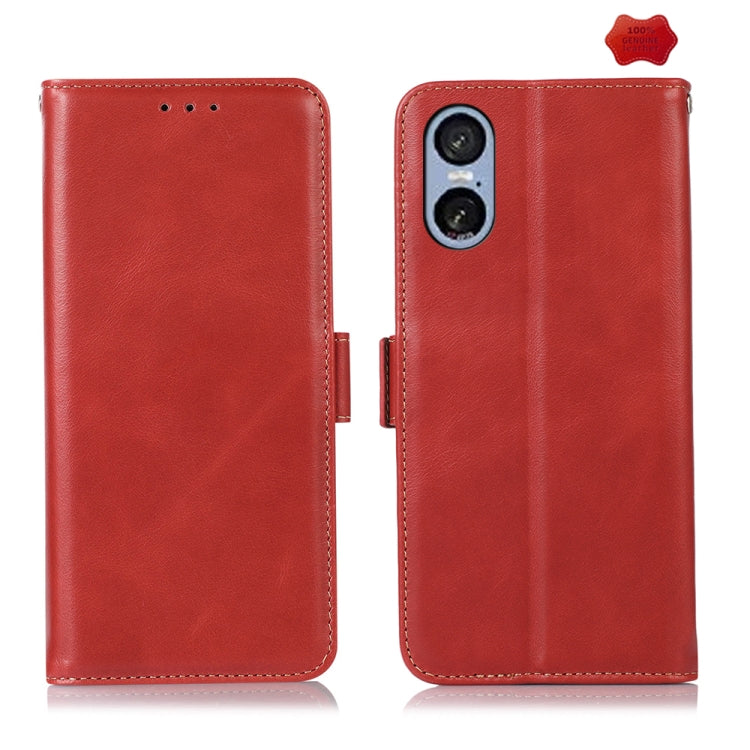 Magnetic Crazy Horse Texture Genuine Leather RFID Phone Case, For Sony Xperia 10 VI, For Sony Xperia 1 VI, For Sony Xperia 5 VI