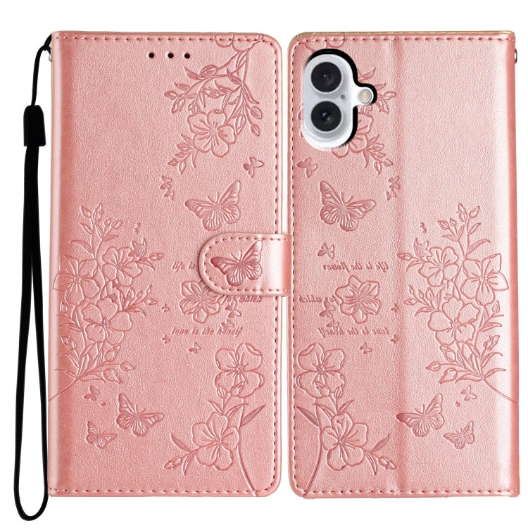 Butterflies and Flowers Leather Phone Case
