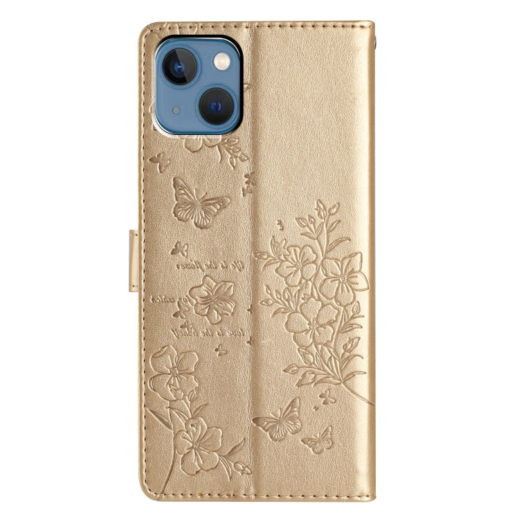 Butterflies and Flowers Leather Phone Case, For iPhone 13, For iPhone 13 mini, For iPhone 12 / 12 Pro, For iPhone 12 Pro Max