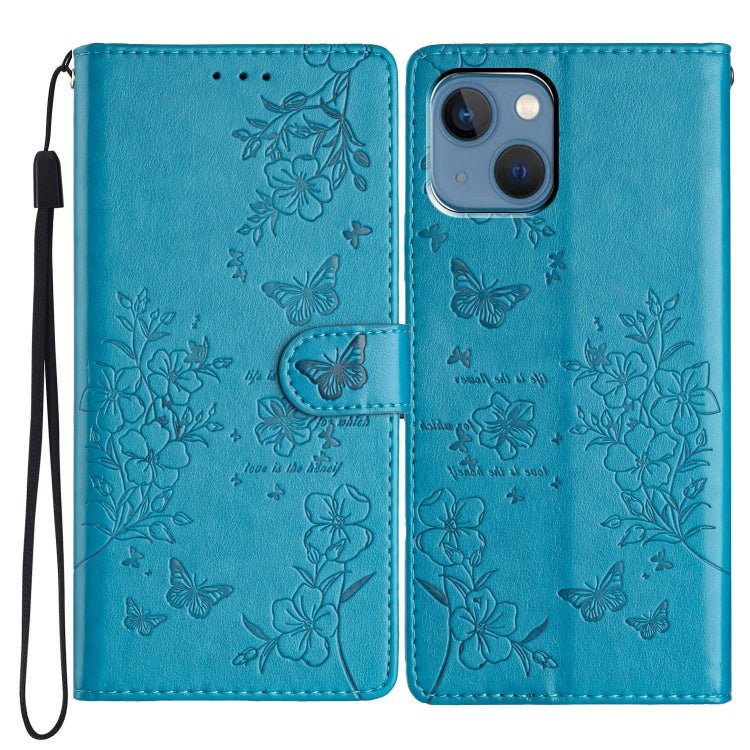 Butterflies and Flowers Leather Phone Case, For iPhone 13, For iPhone 13 mini, For iPhone 12 / 12 Pro, For iPhone 12 Pro Max