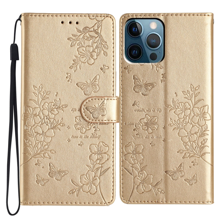 Butterflies and Flowers Leather Phone Case, For iPhone 13, For iPhone 13 mini, For iPhone 12 / 12 Pro, For iPhone 12 Pro Max