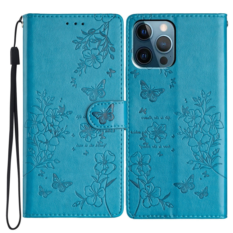 Butterflies and Flowers Leather Phone Case, For iPhone 13, For iPhone 13 mini, For iPhone 12 / 12 Pro, For iPhone 12 Pro Max