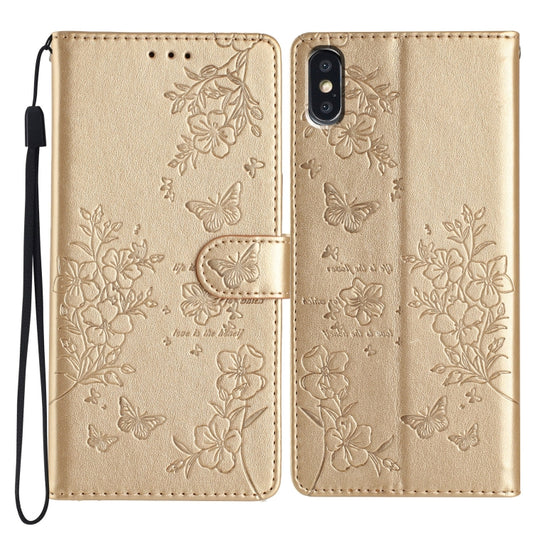 Butterflies and Flowers Leather Phone Case