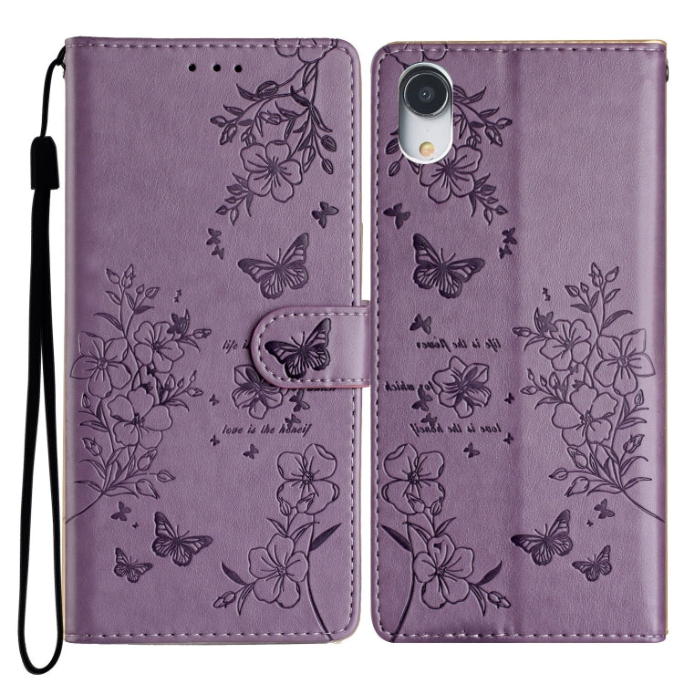 Butterflies and Flowers Leather Phone Case