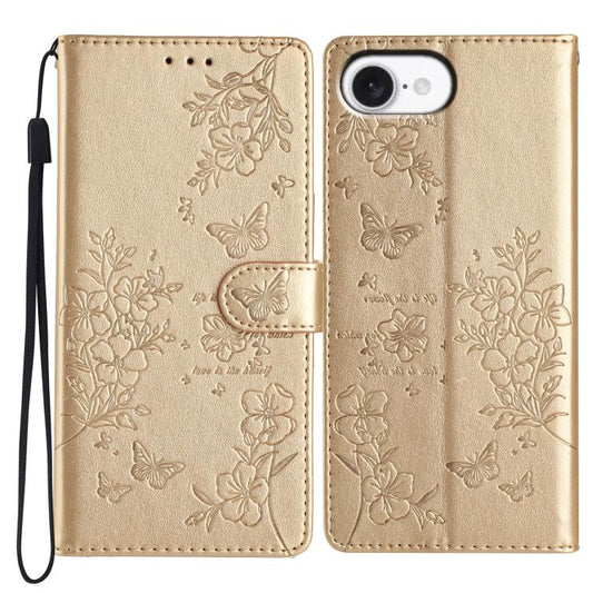Butterflies and Flowers Leather Phone Case