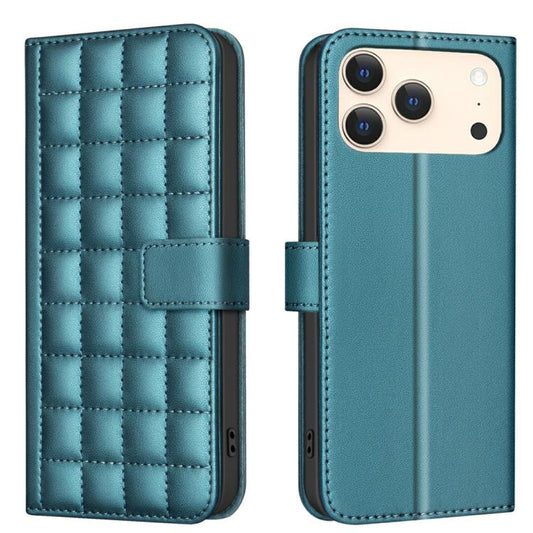 Square Texture Leather Phone Case, For iPhone 17 Pro Max, For iPhone 16e, For iPhone 16 Pro Max, For iPhone 16 Pro