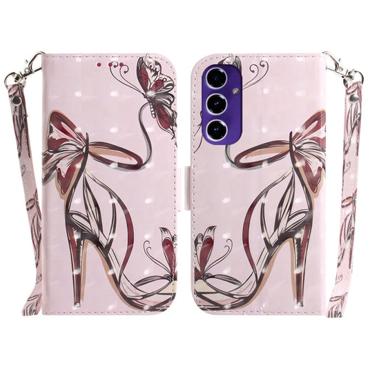 3D Colored Horizontal Flip Leather Phone Case, For Samsung Galaxy S24 FE 5G