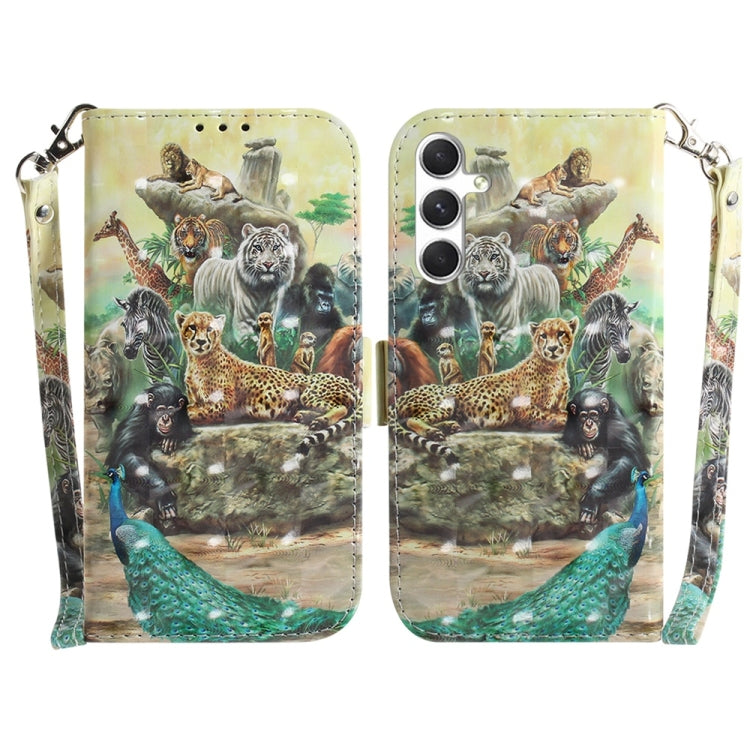 3D Colored Horizontal Flip Leather Phone Case