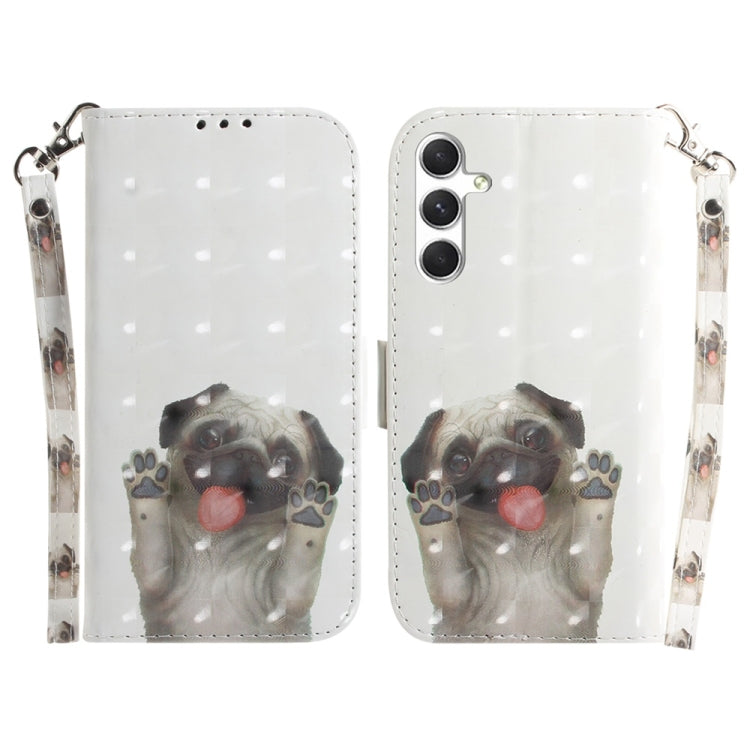 3D Colored Horizontal Flip Leather Phone Case